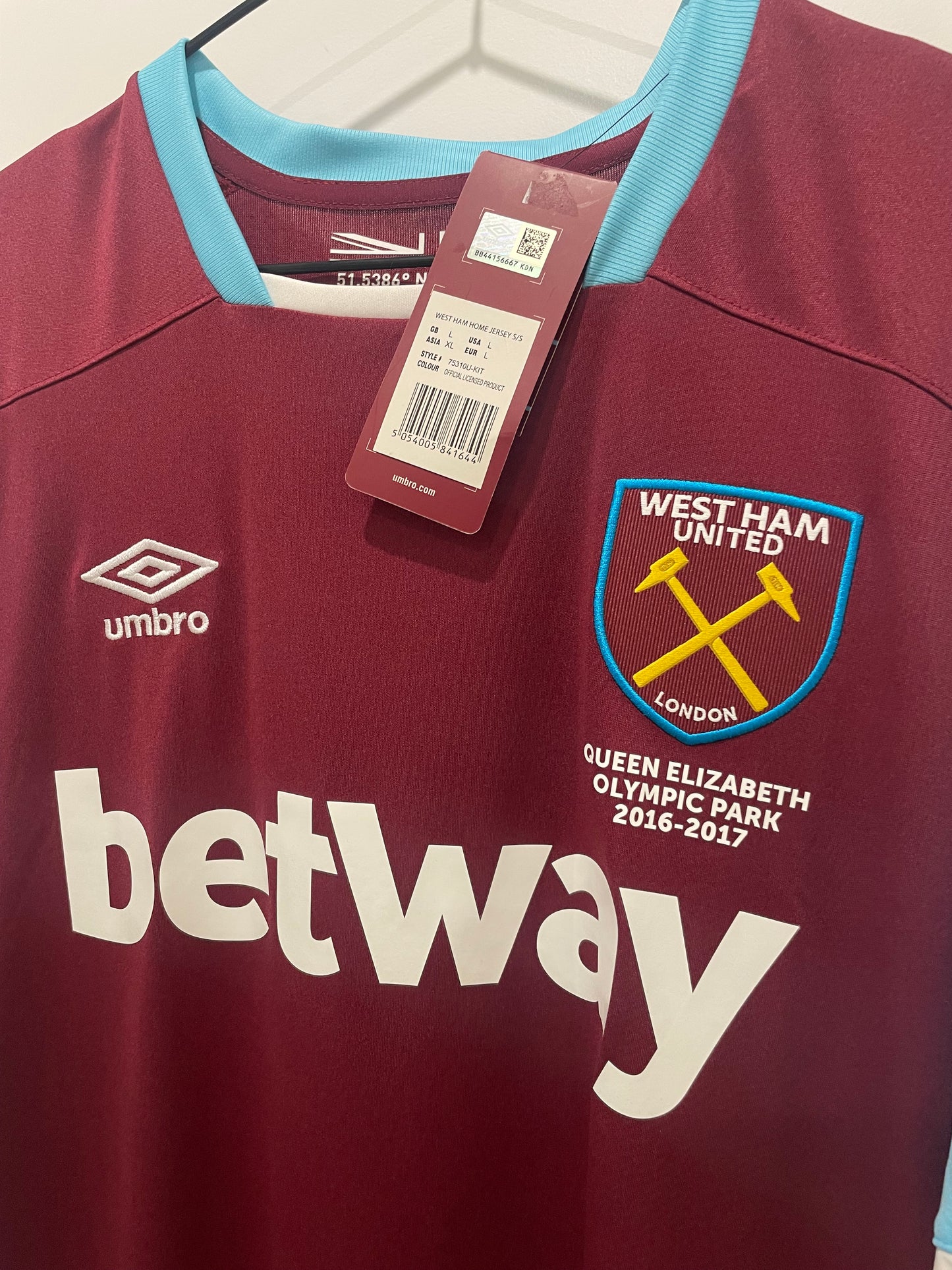 WEST HAM 2016 HOME PAYET L (BNWT)