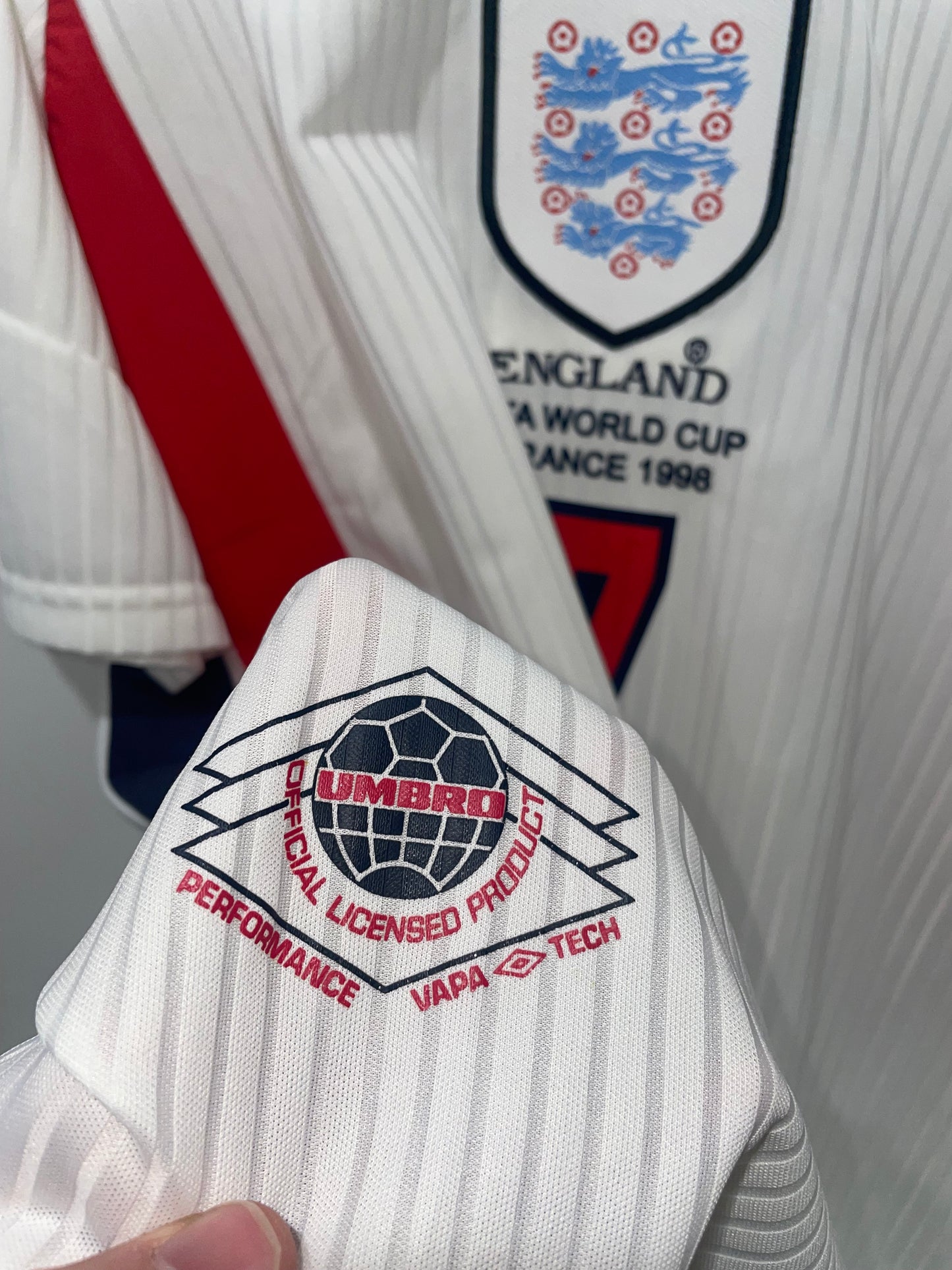 ENGLAND 1998 HOME BECKHAM XL