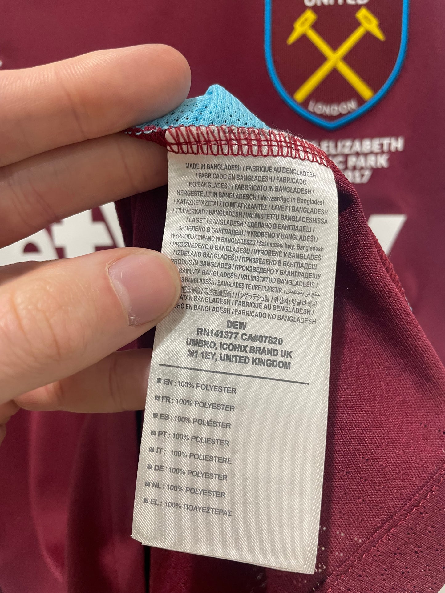 WEST HAM 2016 HOME PAYET L (BNWT)