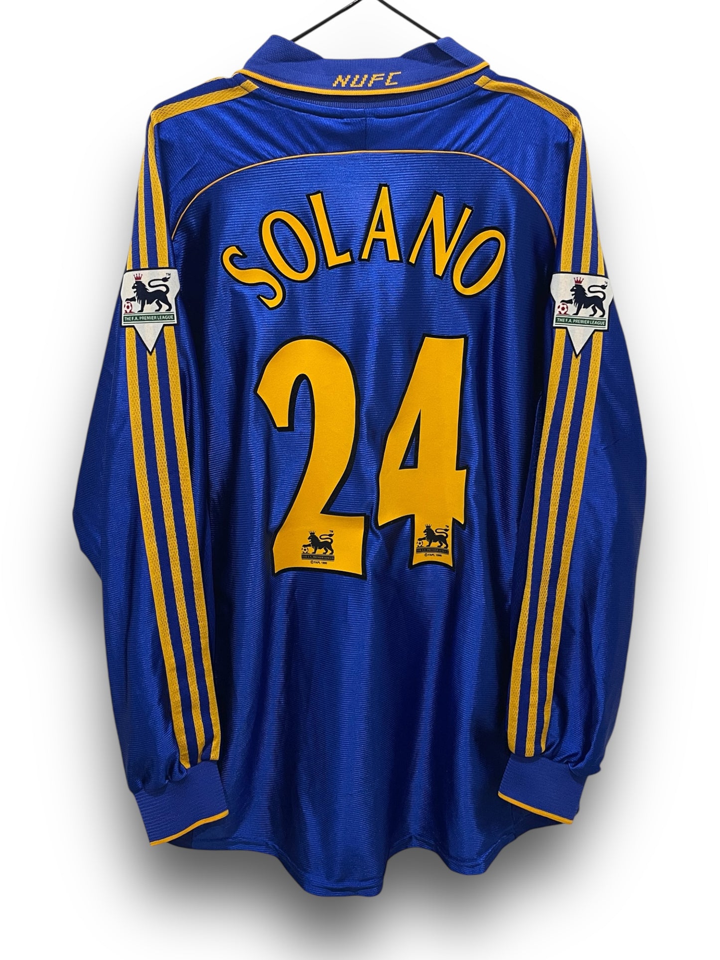 NEWCASTLE UNITED 1998 AWAY LS SOLANO XL