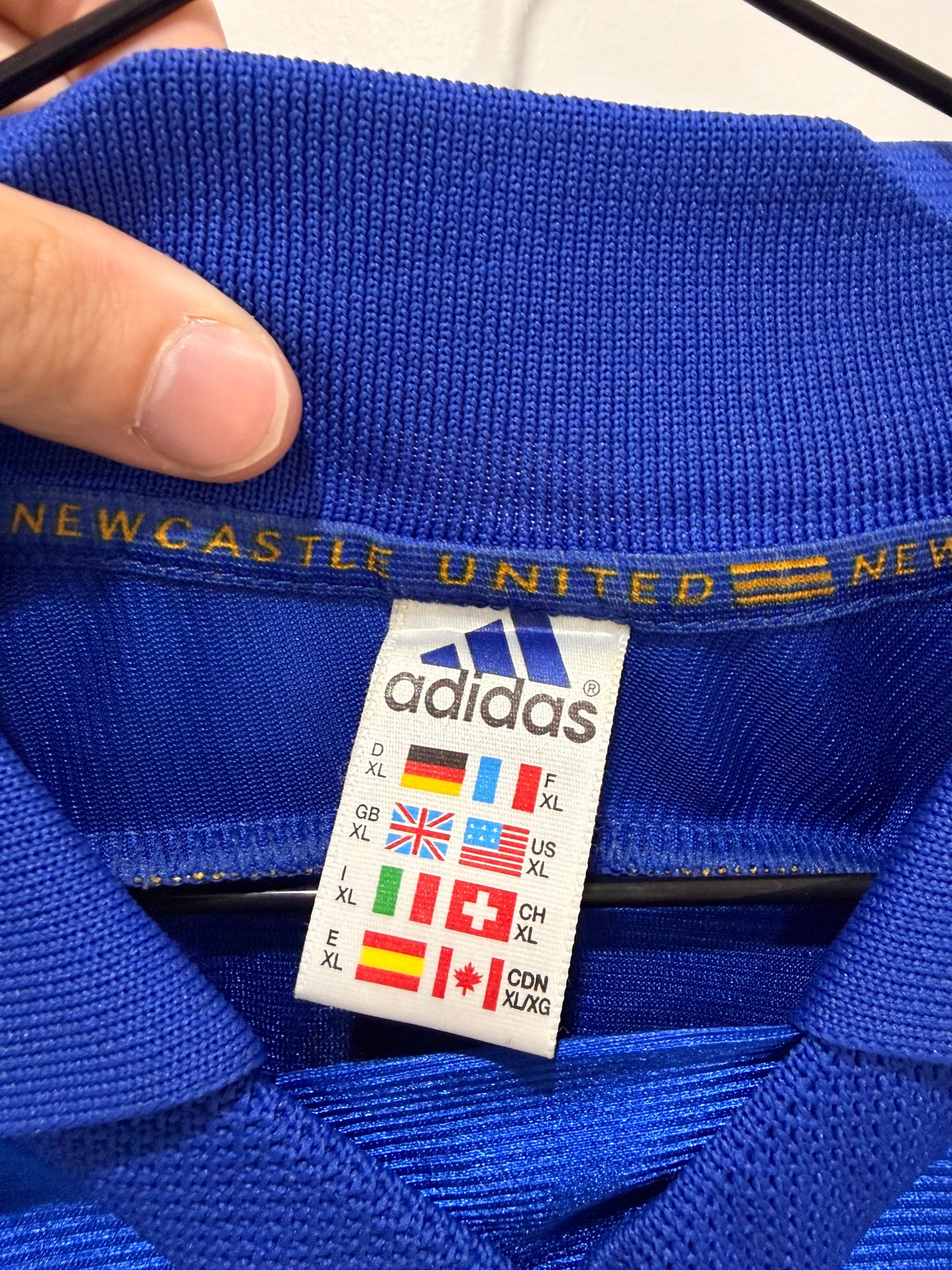 NEWCASTLE UNITED 1998 AWAY LS SOLANO XL