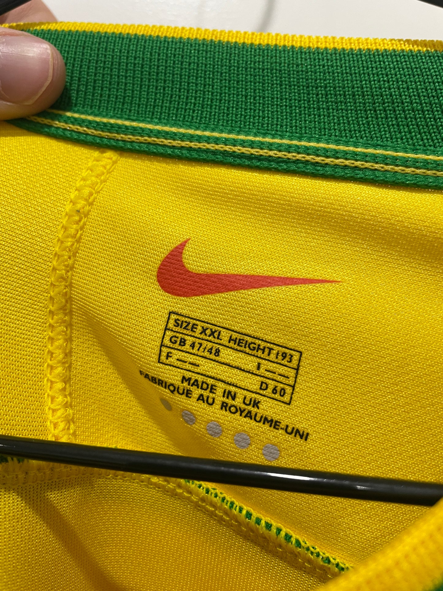 BRAZIL 1998 HOME RONALDO XXL