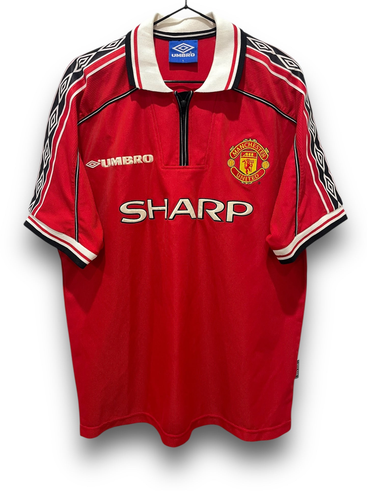 MANCHESTER UNITED 1998 HOME STAM L