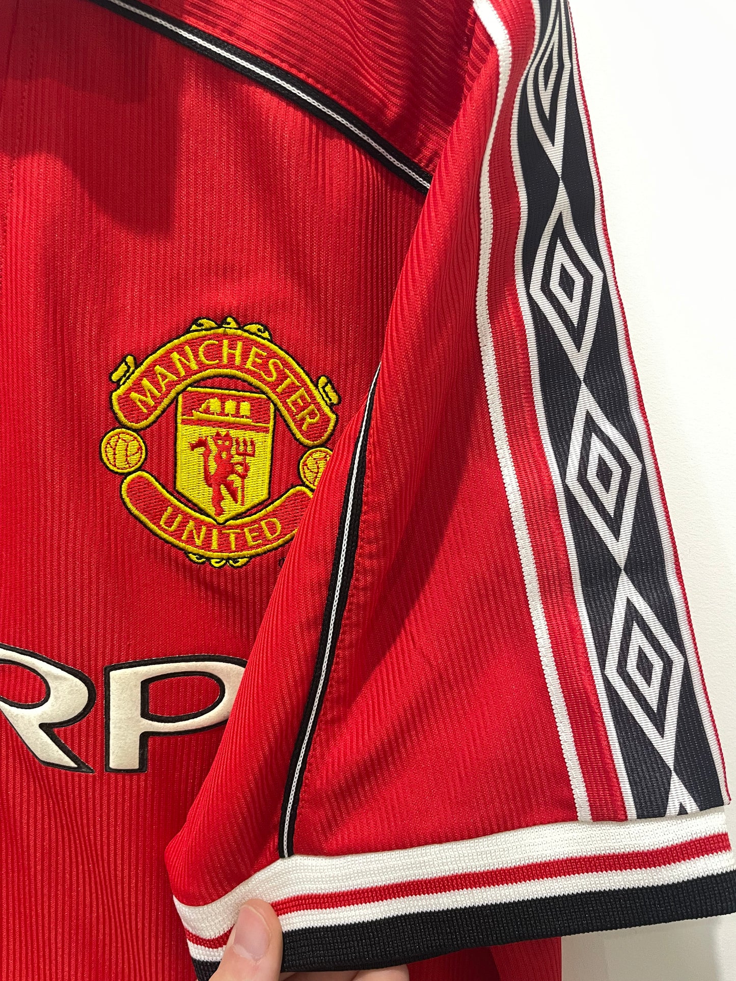 MANCHESTER UNITED 1998 HOME STAM L